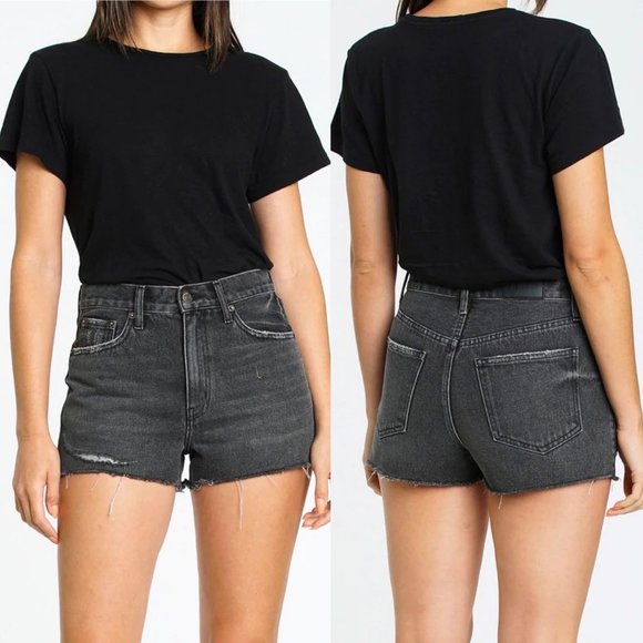 pistola | Shorts | Pistola Nova Relaxed High Rise Cut Off Black Denim Shorts  | Poshmark